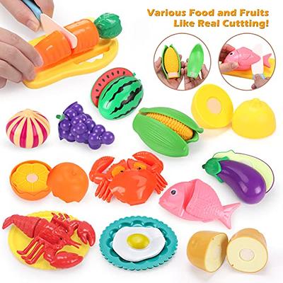 B-version kitchen dishes 16-piece set children's fruit-cutting toys  baby play house kitchen vegetable cutting set 