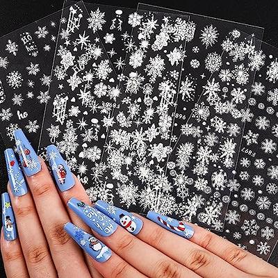 Christmas Snowflake Glitter Sequins Nail Charm Art Supplies Nail  Accessories Autumn and Winter Decoration Diy Manicure Material