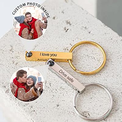 YESTIME Custom Keychain With Picture Text - Personalized Engraving Number  Name Anti-Lost Projection Keychains with Photos Inside, Projection I Love  You 100 Languages Key Chain Valentines Day Gifts - Yahoo Shopping