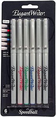 MISULOVE Hand Lettering Pens, Calligraphy Pens, Brush Markers Set, Soft and  Hard Tip, Black Ink Refillable - 4 Size(6 Pack) for Beginners Writing, Art