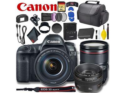 Canon EOS 5D Mark IV DSLR Camera with 24-105mm f/4L II 1483C010