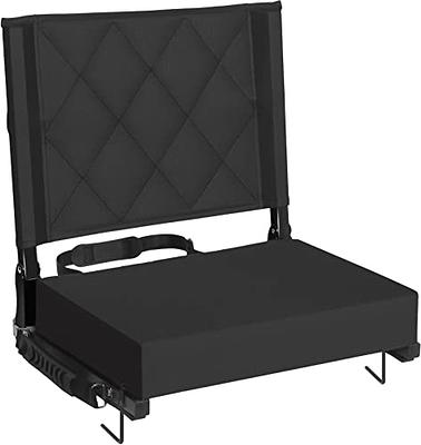 OSPORTIS Stadium Seats for Bleachers, Bleacher Seats with Padded Active  Foam Backs and Cushion, Portable Stadium Seats with Back Support and  Shoulder Strap BLACK 1