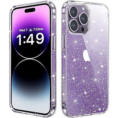 JJGoo Compatible with iPhone 13 Case, Clear Glitter Soft TPU Shockproof  Protective Bumper Cover, Sparkle Bling Sparkly Cute Slim Women Girls Phone