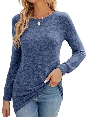 Featherweight Cotton Tee in Navy - Yahoo Shopping