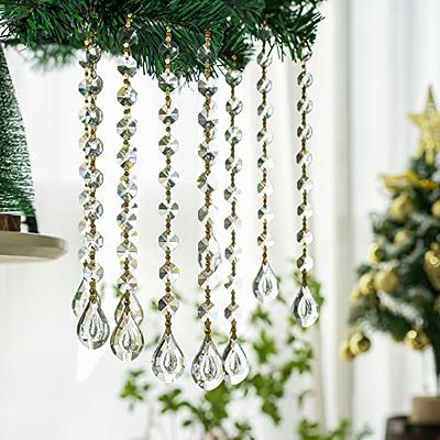 10pcs Crystal Garland Strands Crystal Lamp Beads Glass Loquat Prism Hanging  Chandelier Beads Replacements Strings Christmas Wedding Decoration for Home  Gold Pinning - Yahoo Shopping