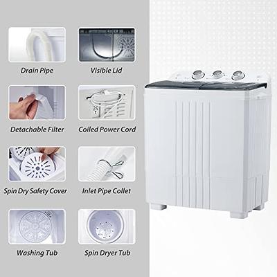 Bonusall Portable Washing Machine Compact 21.6 lbs, Mini Washer and Spin Dryer  Combo, Built-in Gravity Drain, Small Twin Tub Washing Machine for Apartment  Dorms RV(Blue) - Yahoo Shopping