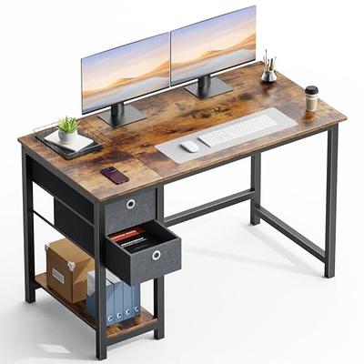 ODK 48 Inch Computer Desk with 3 Fabric Drawers, Home Office Desks