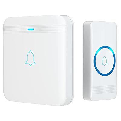 TECKNET Wireless Doorbell，Waterproof Door Bell Chime Kit with 1300 Fee