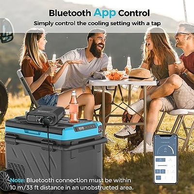 Portable Travel Refrigerator Freezer - Large Mini Fridge with (2) Temp  Controlled Zones - Includes Dual Power For Camping, Boating, Traveling