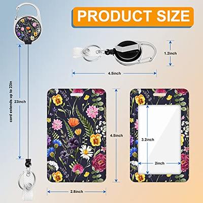Plifal Badge Holder with Retractable Reel, Flower ID Name Tag Work Badge  Clip Botanical Heavy Duty Vertical Card Protector Cover Case for Work  Office Nurse Medical Student Teacher Women - Yahoo Shopping