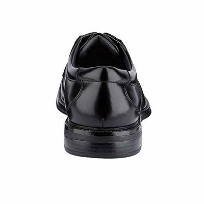 Black 9.5 Men's Slip-Resistant Oxford Work Shoes