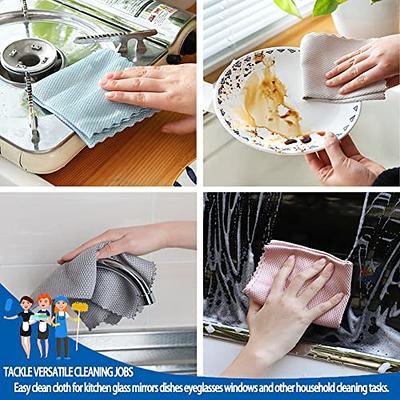 5/10Pcs Thickened Magic Cleaning Cloth Glass Microfiber Kitchen Dish Cloth  High-efficiency Tableware Household Cleaning Towel