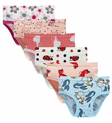 Barara King Girls' Undies 100% Cotton Panties Little Girls Soft Underwear  Kids Briefs (Pack of 6) Size 5 6 - Yahoo Shopping