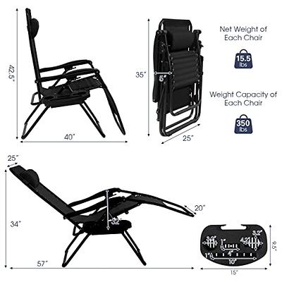 Bonnlo Zero Gravity Chairs Set of 2 Patio Folding Lounge Chairs Outdoor  Recliners with Pillow and Cup Holder Adjustable Reclining Lawn Chair for  Deck,Patio,Beach,Yard(Brown) - Yahoo Shopping