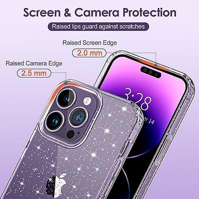 JJGoo Compatible with iPhone 13 Case, Clear Glitter Soft TPU Shockproof  Protective Bumper Cover, Sparkle Bling Sparkly Cute Slim Women Girls Phone