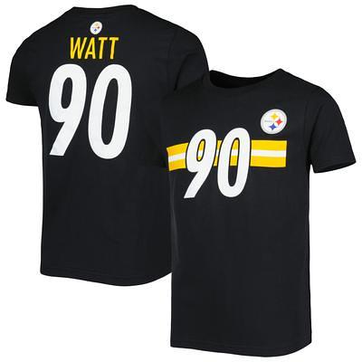 Youth T.J. Watt Black Pittsburgh Steelers Mainliner Player Name & Number Fleece  Pullover Hoodie