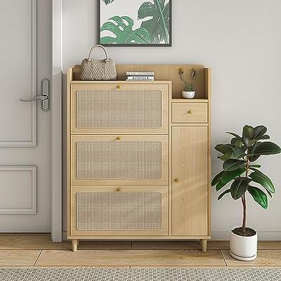  HANLIVES Shoe Cabinet for Entryway, White Narrow Shoe