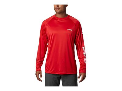 Columbia Big Tall Terminal Tackle L/S Shirt (Red Spark/White Logo) Men's  Long Sleeve Pullover - Yahoo Shopping