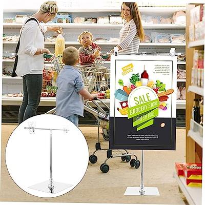 SOLUSTRE Banner Holder Stand T Shaped Poster Holder T Shaped Advertising  Sign Holder Banner Holder Adjustable Poster Display Stand T Shaped Poster  Stand Poster Holder Clip Abs Outdoor - Yahoo Shopping