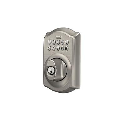 Schlage Camelot Satin Nickel Electronic Keypad Deadbolt Door Lock