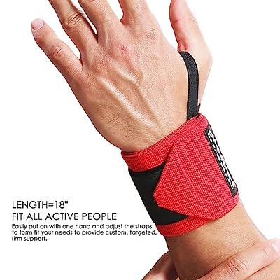 HiRui 2 Pack Wrist Compression Strap and Wrist Brace Sport Wrist Support  for Fitness, Weightlifting, Tendonitis, Carpal Tunnel Arthritis, Pain