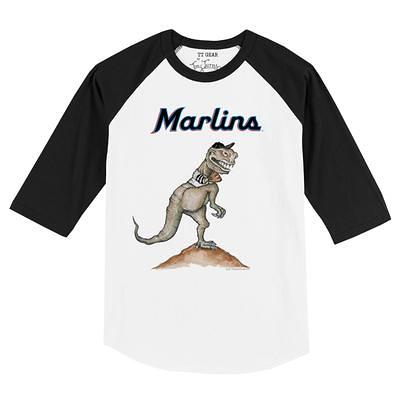 Men's Miami Marlins Nike Black Logo Performance Raglan T-Shirt