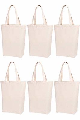 6pcs Blank Tote Bags DIY Painting Clear Handbag Parent-child