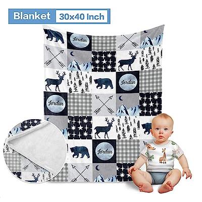 KAINSY Personalized Deer Crib Bedding Set for Baby, Custom Baby Crib Sets  with Name, Polar Bear