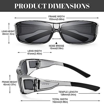 Peekaco Polarized Sunglasses Fit Over Glasses for Men Women, Wrap Around  Sunglasses UV400 Protection for Driving - Yahoo Shopping