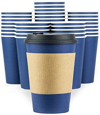 Glowcoast Disposable Coffee Cups With Lids - 12 oz To Go Coffee Cup (90  Pack). Travel Cups Hold Shape With Hot Drinks, No Leaks! Paper Cups with  Insulated Sleeves Protect Fingers! - Yahoo Shopping