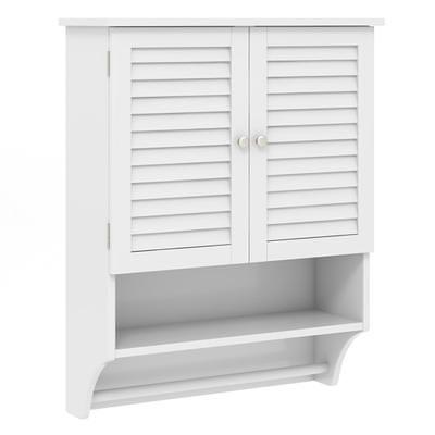 Wall Mounted Bathroom Storage Medicine Cabinet with Towel Bar - Costway