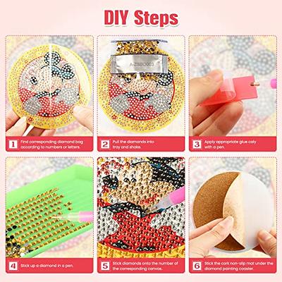 DIY Diamond Painting Coasters Kit Diamonds Cup Mat Ornament 8