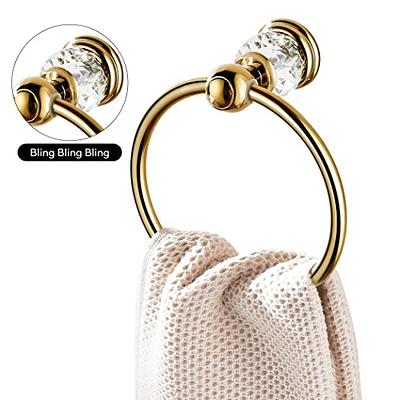 Hand Towel Holder for Bathroom,Black & Gold Hand Towel Bar, SUS304