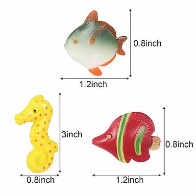 Plastic Tropical Fish Toys, 12pcs Mini Fishes Ocean Animal Figures Party  Favors Plastic Sea Life Creatures Tropical Fish