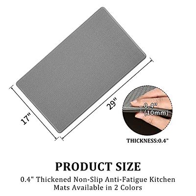 AUTODECO Kitchen Mats and Rugs - Kitchen Floor Mat Cushioned Anti Fatigue  Non Slip Waterproof Runner Rug Heavy Duty Ergonomic Comfort Standing Foam  Mats for Home Office Sink Laundry 17x29, Grey 