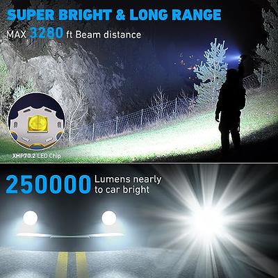 USB Rechargeable Flashlights 250000 High Lumens Super Bright Led Flashlight  with 5 Modes Waterproof Powerful for Camping Walking - AliExpress