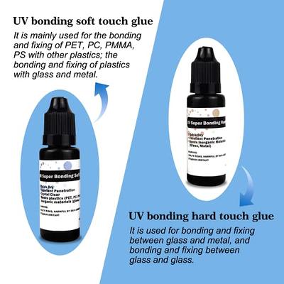 EDSRDXS UV Bonding & Welding Glue Kit UV Super Bonding Soft & Hard Glue  with Black Light, Quick-Drying for Bonding Glass, Metal, Plastic 2 Pack  Each 0.7oz (20ml x 2pack) - Yahoo