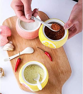 KEMAXI Ceramics Fruit Shaped Sugar Bowl Salt Pot Pepper Storage