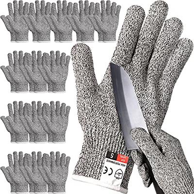 Cut Resistant Gloves, 100% Food Grade Cutting Gloves, ANSI A4 Protection  Anti Cut Gloves; Glass-Free and Steel-Free, Level 5 Knife Gloves C4, Medium