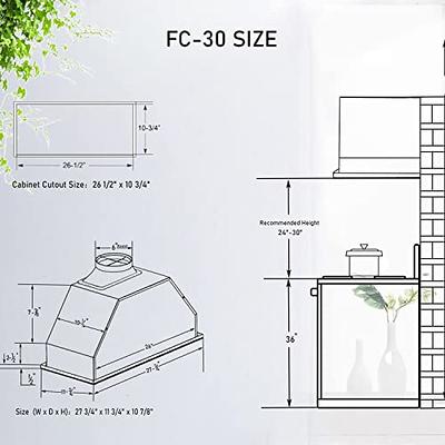 EALLMALL Range Hood Insert 30 Inch, 700 CFM Range Hood Insert, Ducted/ Ductless Convertible Insert Range Hood, Quiet Vent Hood Insert, Hood Range  Insert, Stainless Steel Built In Range Hood, FC-30 - Yahoo Shopping