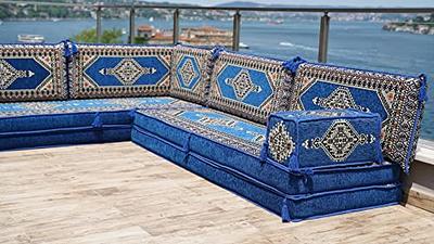 Gray L Shaped Pallet Cushions, Arabic Floor Sofa Set, Oriental