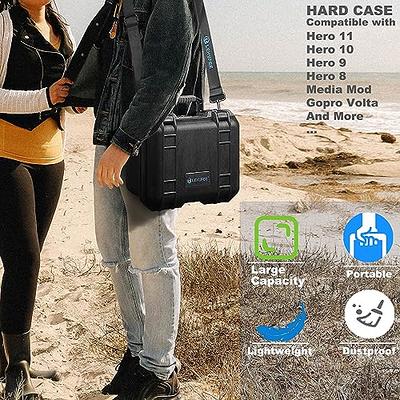 Lekufee Waterproof Hard Case Compatible with Gopro Hero 12/11/10/9/8/Gopro  Volta/Media Mod/Creator Edition/Waterproof Action Camera and  Accessories(Case Only)(Includes Shoulder Strap) - Yahoo Shopping