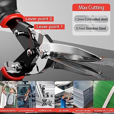 AIRAJ Pro 10 in Aviation Tin Snips Straight Cut,Industrial CR-Mo Metal  snips with Double Lever, Heavy Duty Tin Snips for Cutting Sheet Metal,  Chrome Vanadium Steel - Yahoo Shopping