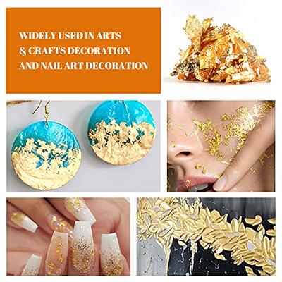 10g Bottle Packed Gold Foil Flakes For Diy Resin, Nail Art, Jewelry Making,  Painting