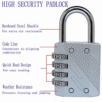 ZPLIUST Combination Lock, 4 Digit Combination Padlock Outdoor