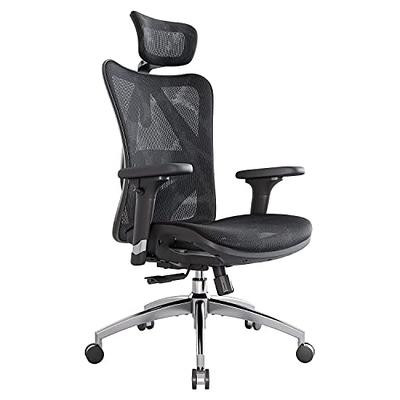 NOBLEWELL Ergonomic High Back Mesh Chair for Office Computer with Lumbar  Support, 3D Armrest, Double Backrest and Adjustable Headrest