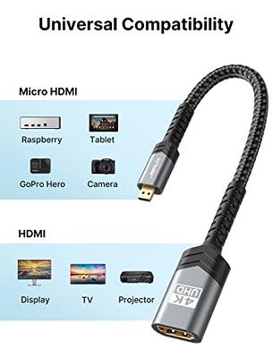 UGREEN-adaptador Micro HDMI a HDMI, 4K/60Hz, 3D, para GoPro Hero 7