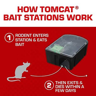 Tomcat Rat and Mouse Killer Disposable Stations for Indoor/Outdoor Use:  Child and Dog Resistant, Pre-Filled, Easy Monitoring, 2-Pack - Yahoo  Shopping