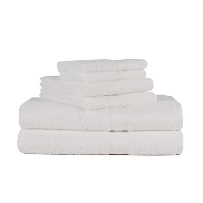 Mainstays 10 Piece Bath Towel Set with Upgraded Softness & Durability, White  