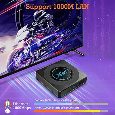 Android TV Box 11.0, 4GB RAM 32GB ROM RK3318 Quad Core 64bit Android Box  Supports 2.4G+5G Dual WiFi Bluetooth 4.0 USB 3.0 Ultral 3D 4K Smart TV Box